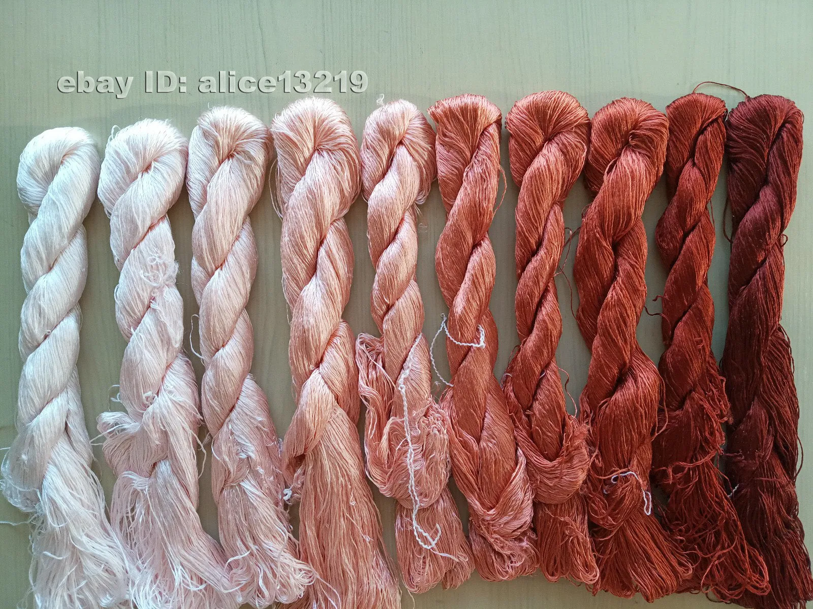 10bundles 100%real mulberry silk,hand-dyed embroidery silk floss/thread N93