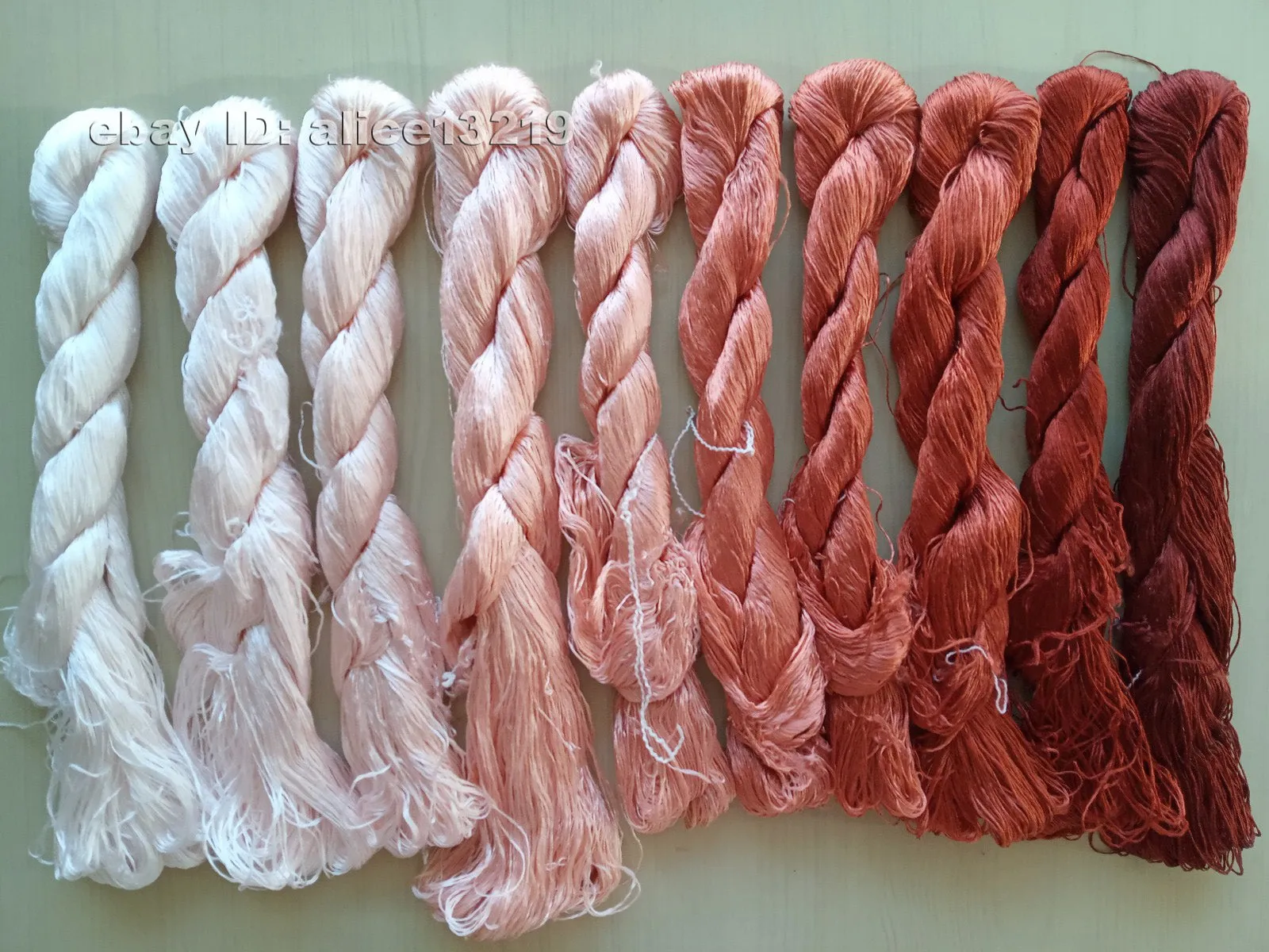 10bundles 100%real mulberry silk,hand-dyed embroidery silk floss/thread N93