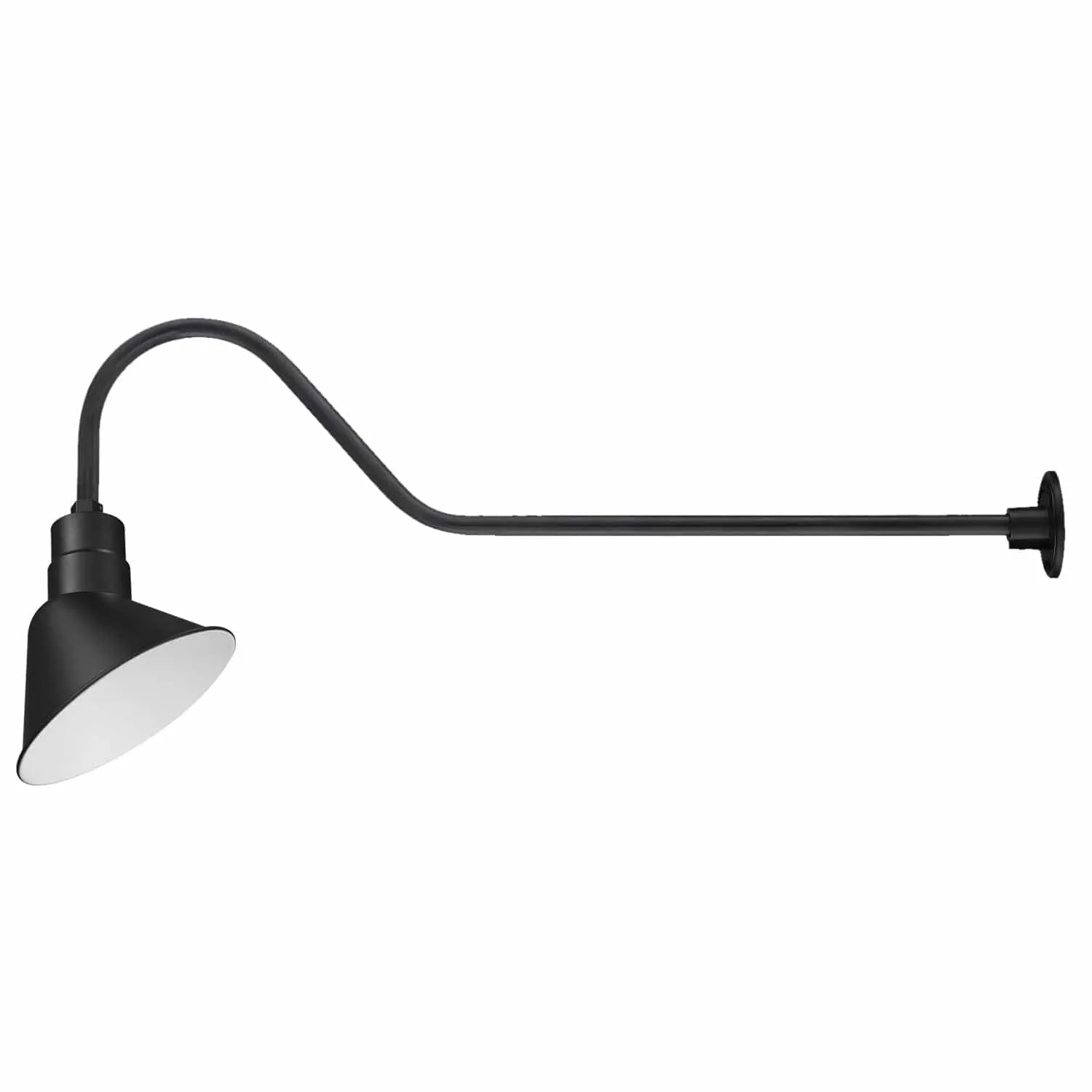 10in. Integrated LED Angle Shade With Gooseneck - Satin Black - 11W - 3000K