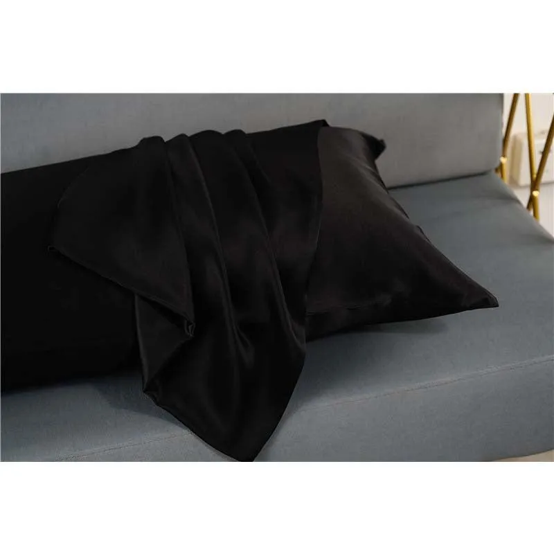 22 Momme silk pillowcase - Queen - Envelope - Black