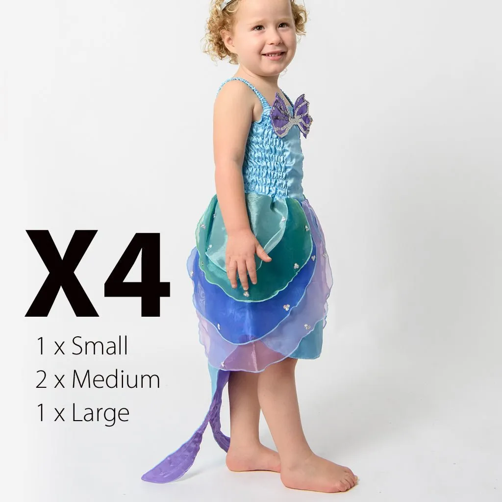 Aqua Mermaid Dress x 4 PInk