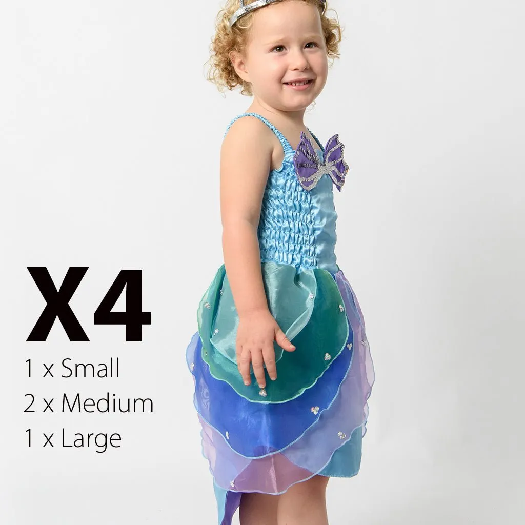 Aqua Mermaid Dress x 4 PInk