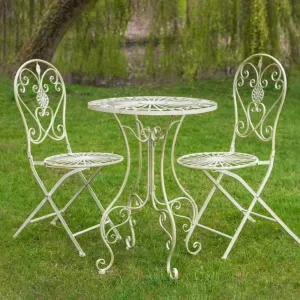 Ascalon Blaisdon 3 Piece Bistro Set - 'Antique Cream'