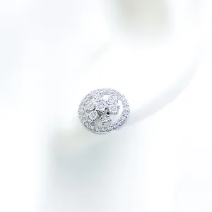 Attractive Halo Diamond   18k Gold Earrings