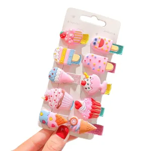 Babymoon Fusion Ice Cream 10pcs Hairclips Hair Accessories Set - Ice-cream