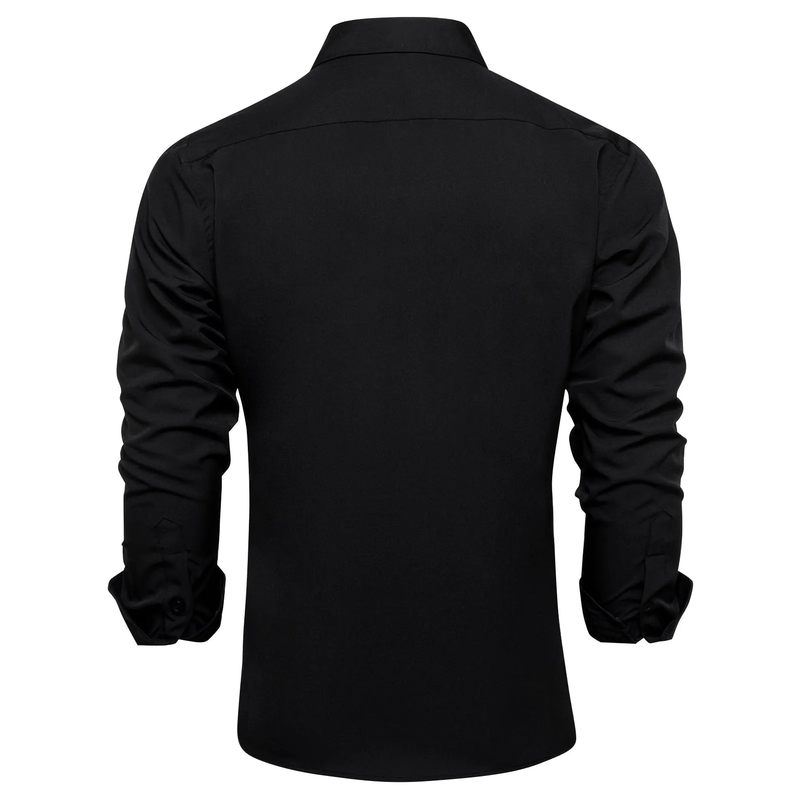 Black Silk Golden Glitter Stitching Men's Shirt