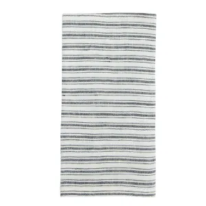 Boat Stripe Linen Kitchen Towels White & Blue, Set of 2