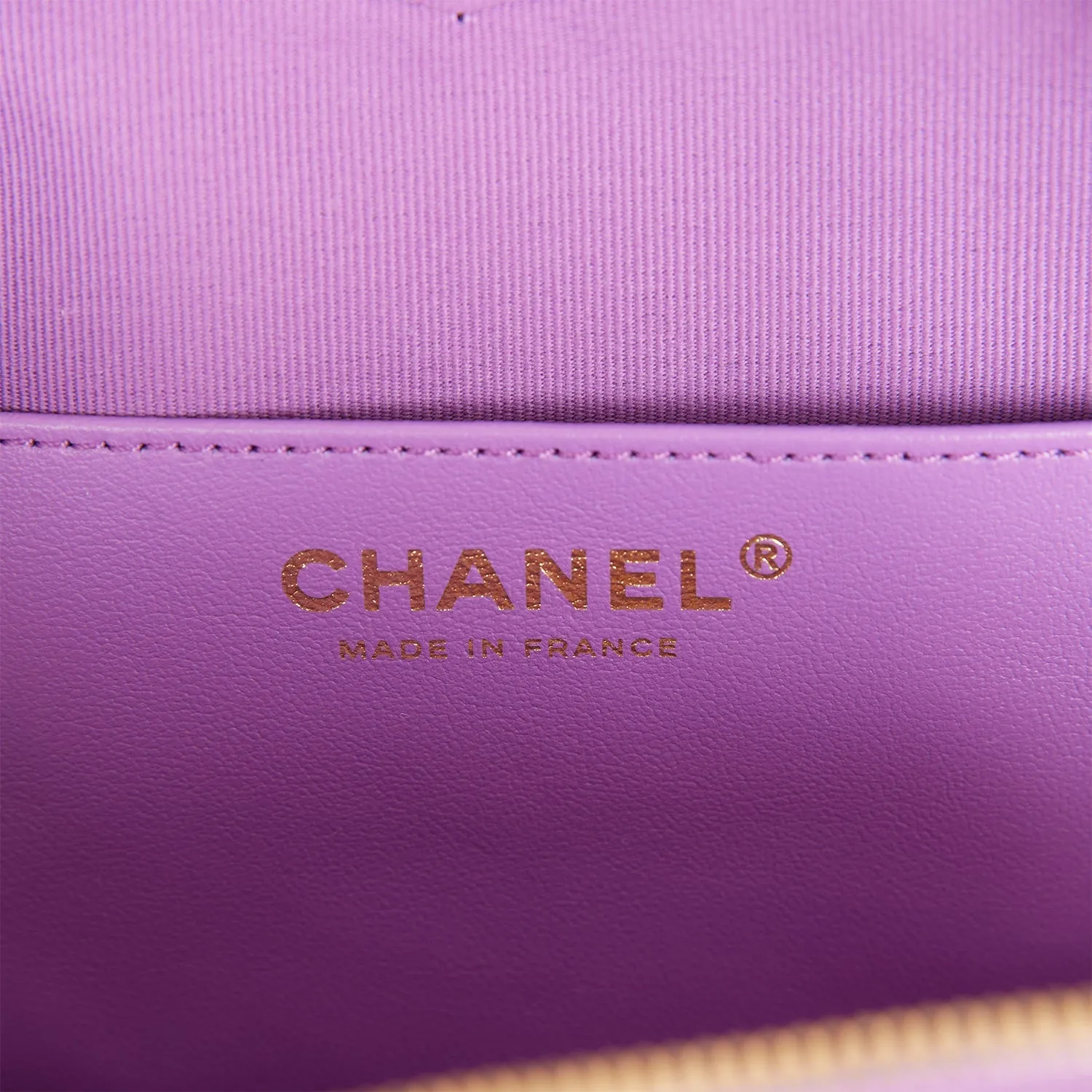 Chanel CC In Love Large Heart-Shaped Bag - Purple Lambskin with Light Gold Hardware