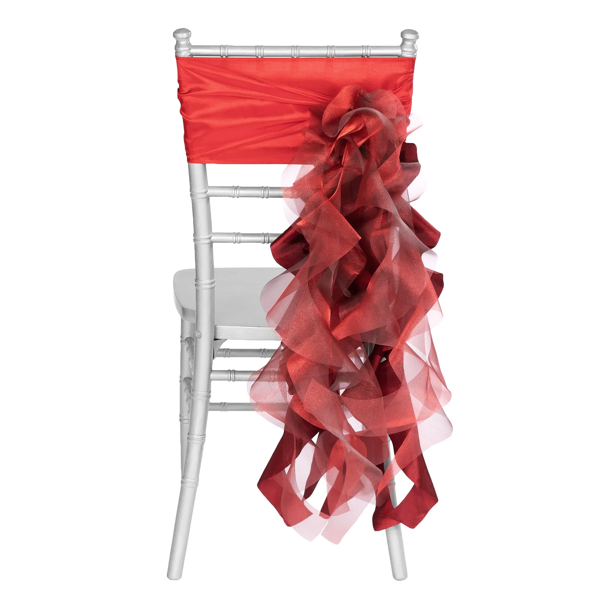 Curly Willow Chair Sash - Apple Red