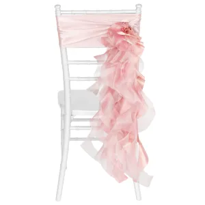 Curly Willow Chair Sash - Dusty Rose/Mauve