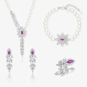 Eternal Bloom Crystal Pearl Set