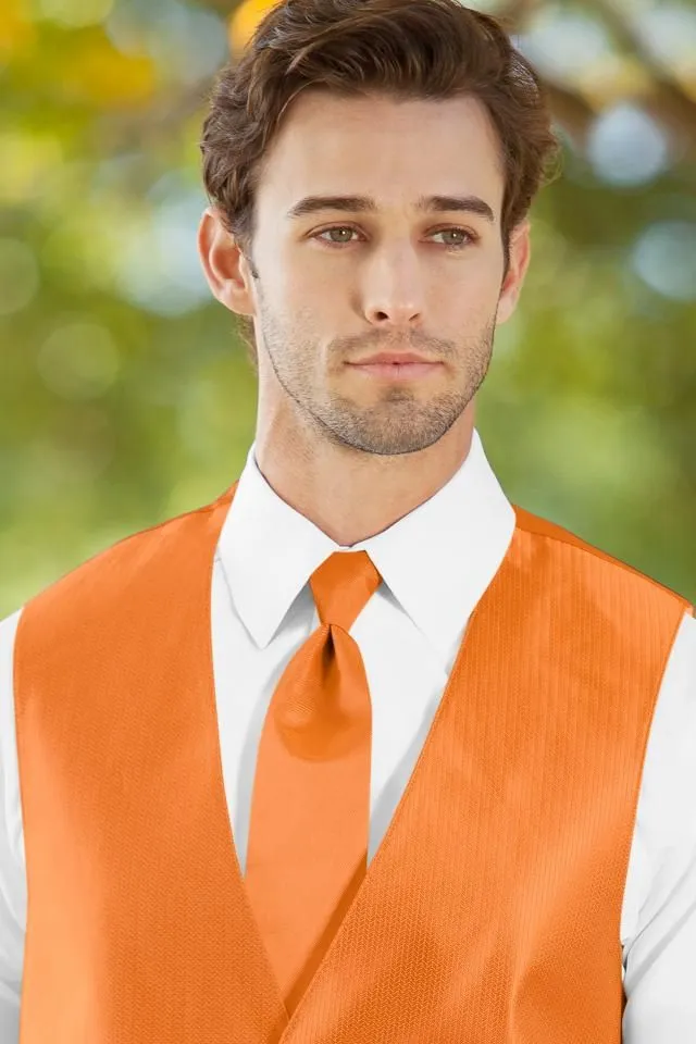 Herringbone Solid Windsor Tie - All Dressed Up, Rental