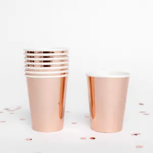 High Shine Cups Rose Gold (8 Pack)