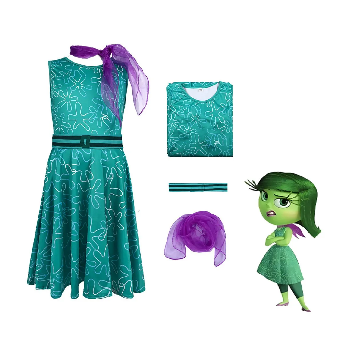 Inside Out 2 Disgust & Joy Cosplay Costume Set