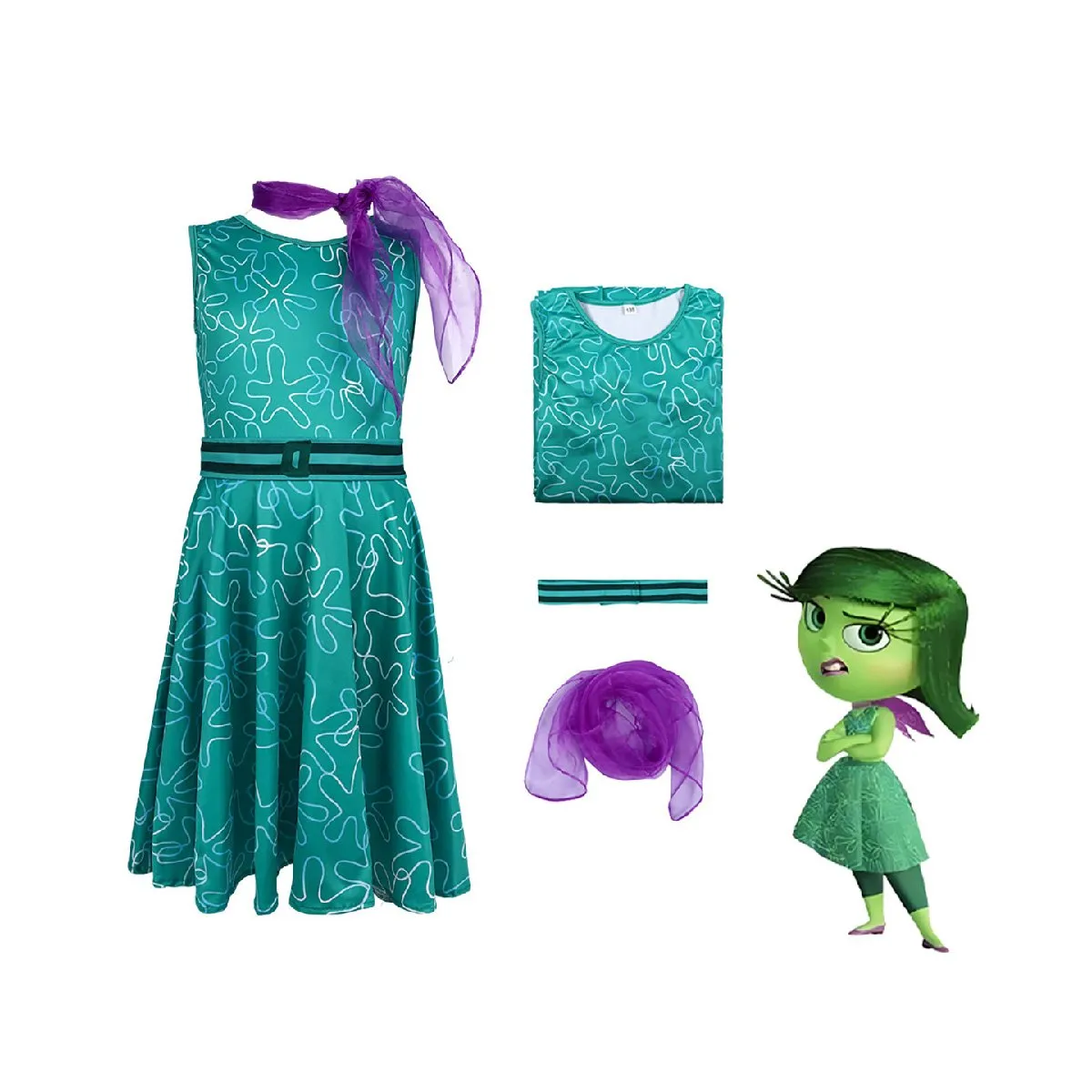 Inside Out 2 Disgust & Joy Cosplay Costume Set