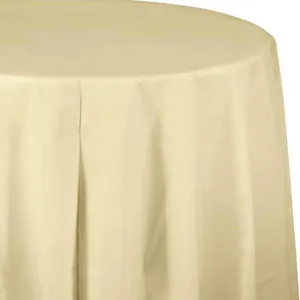 Ivory Oct Round Table Cover