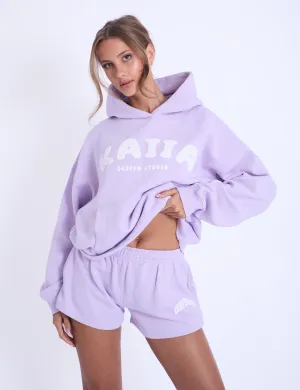 Kaiia Design Studio Bubble Logo Oversized Hoodie Violet