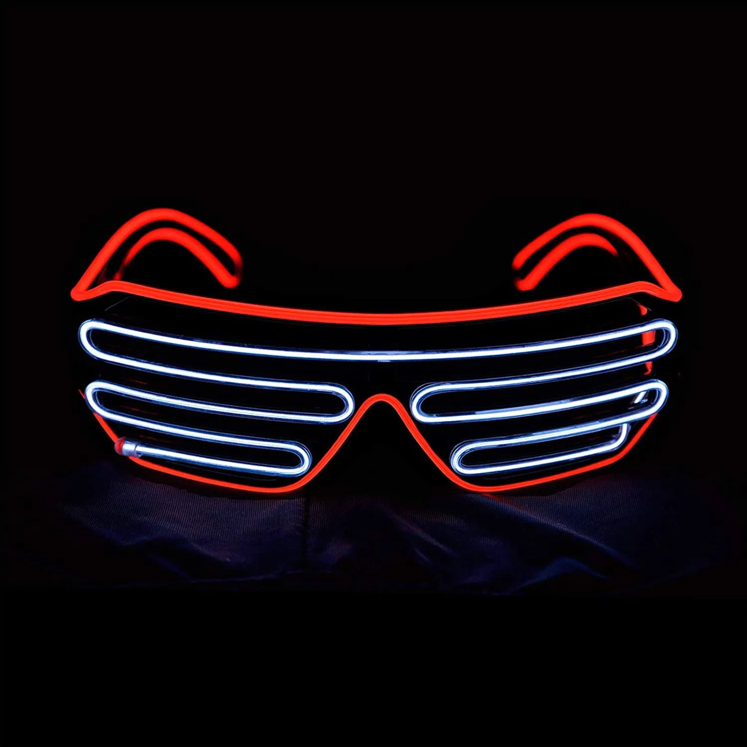 Light Up Shutter Neon Rave Flashing LED Sunglasses