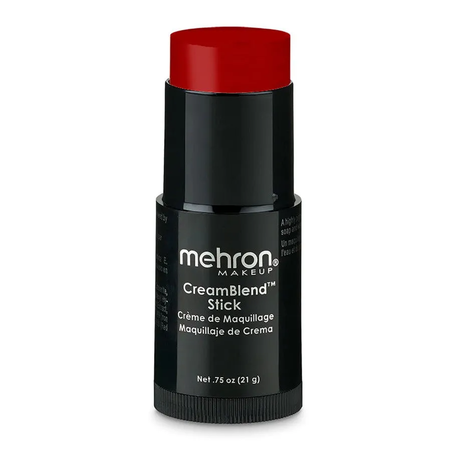 Mehron Makeup CreamBlend Stick - Body Paint (.75 oz) (Red)