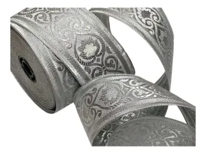 Metallic Jacquard Ribbon - Hearty (55mm)