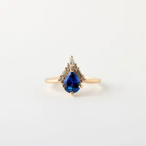 Nori ring - 1.21 carat blue pear sapphire