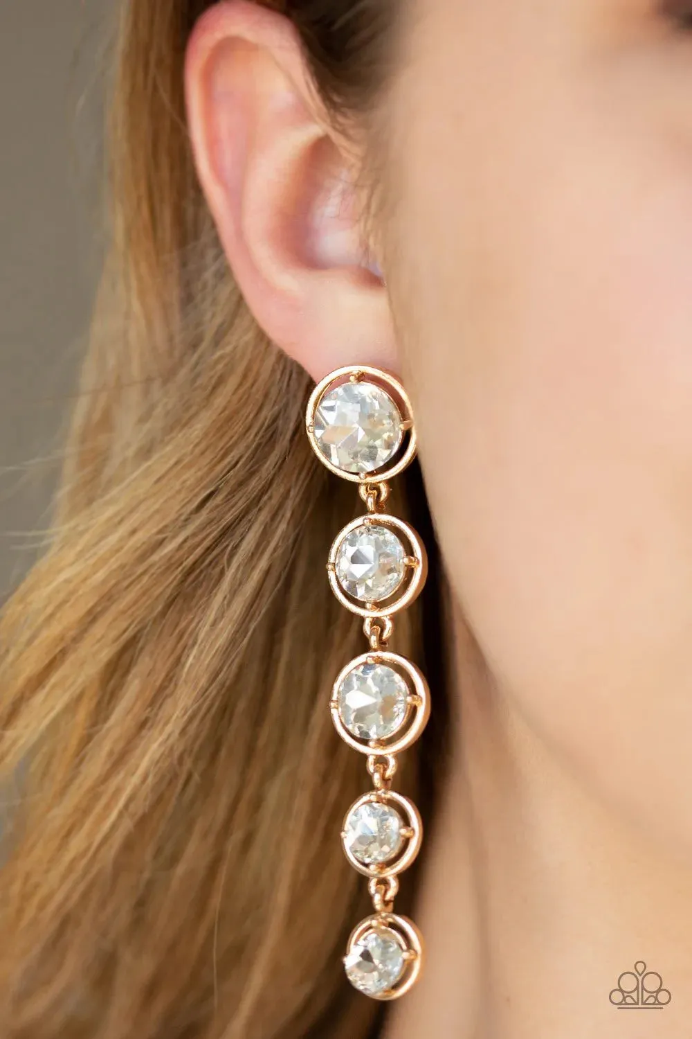 Paparazzi Drippin In Starlight Earrings Gold