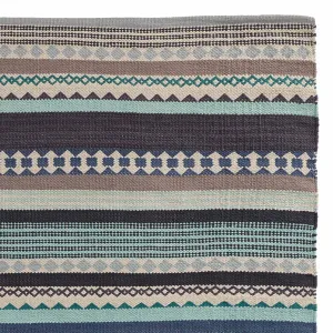 Patewa Rug [Teal/Light blue/Grey/Off-white]