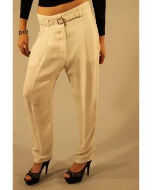 Patrizia Pepe Womens White Wide Leg Pants