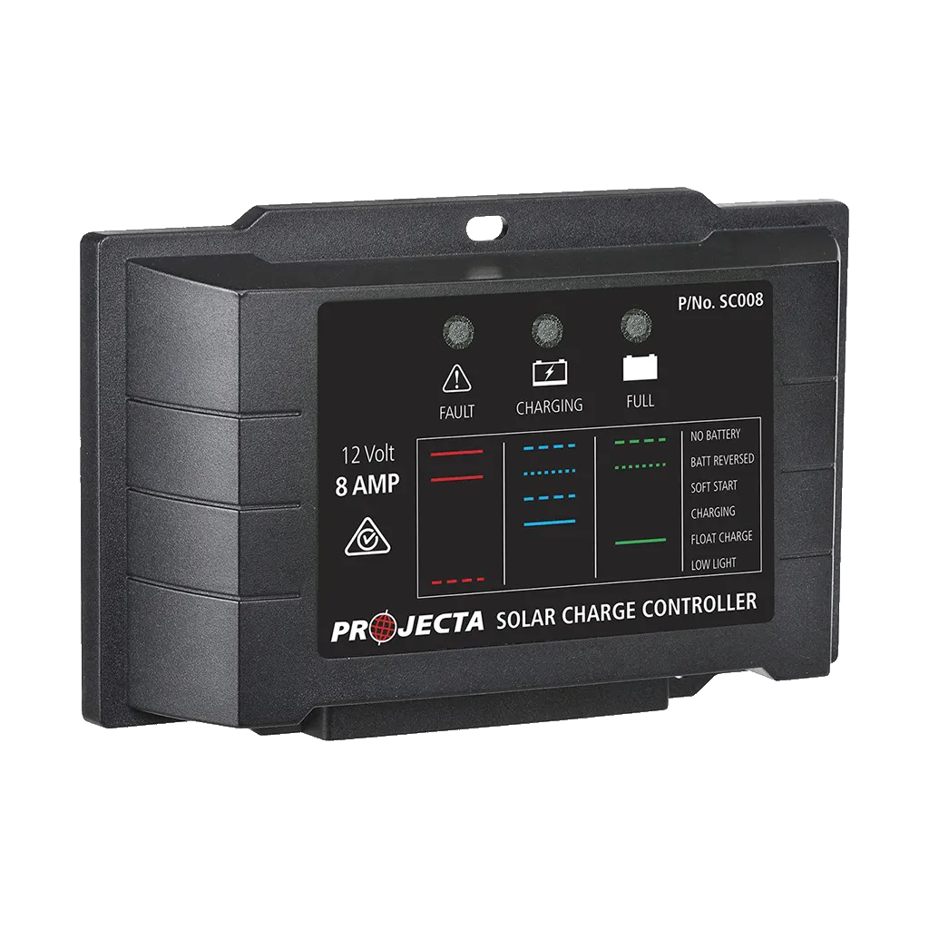 PROJECTA 8A 12V Solar Charge Controller 4 Stage Auto SC008