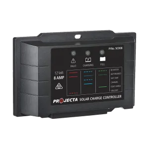 PROJECTA 8A 12V Solar Charge Controller 4 Stage Auto SC008