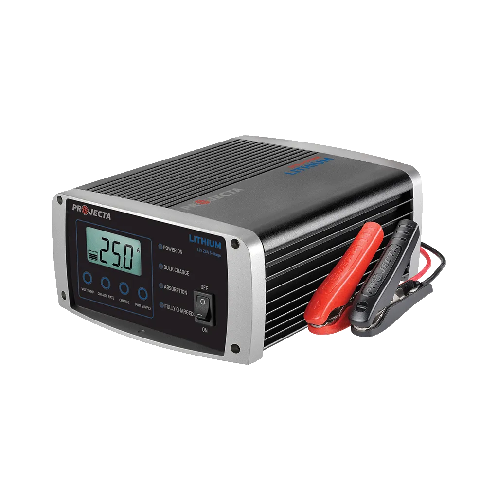 Sure! Heres an optimized title for the e-commerce product:

PROJECTA Intelli-Charge 25A 12V 7-Stage Automatic Battery Charger - IC2500, Smart Power Optimizer