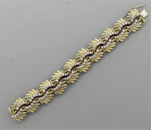 Retro Diamond Gold Bracelet, circa 1940’s