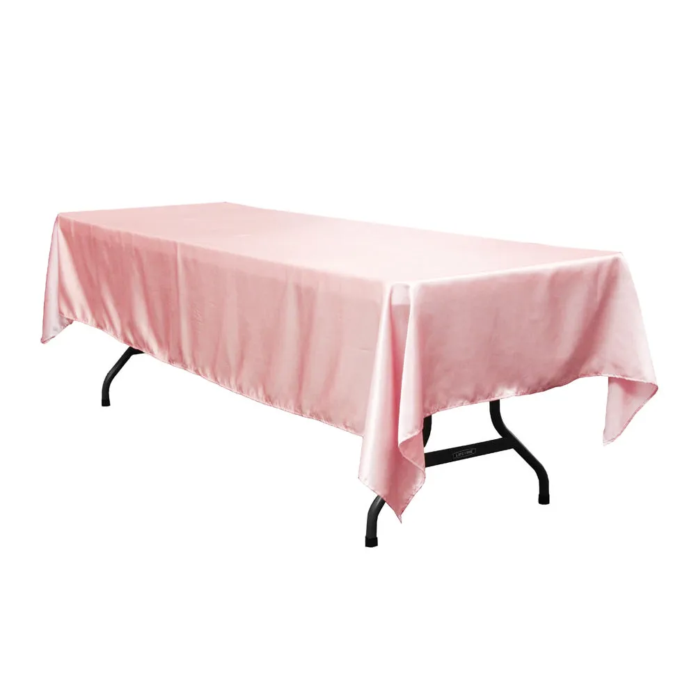 Satin Rectangular 60"x120" Tablecloth - Dusty Rose/Mauve