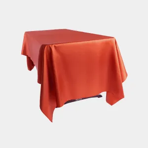 Satin Rectangular 60"x120" Tablecloth - Rust