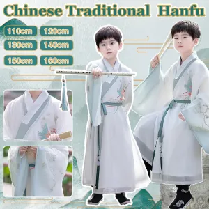 Serene Scholar Children's Hanfu - Traditional Cultural Clothing