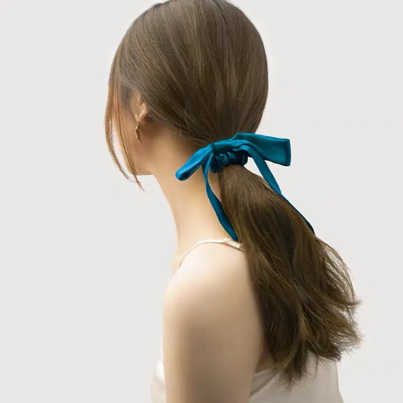 Silk Hair Bow Scrunchie Custom Wholesale