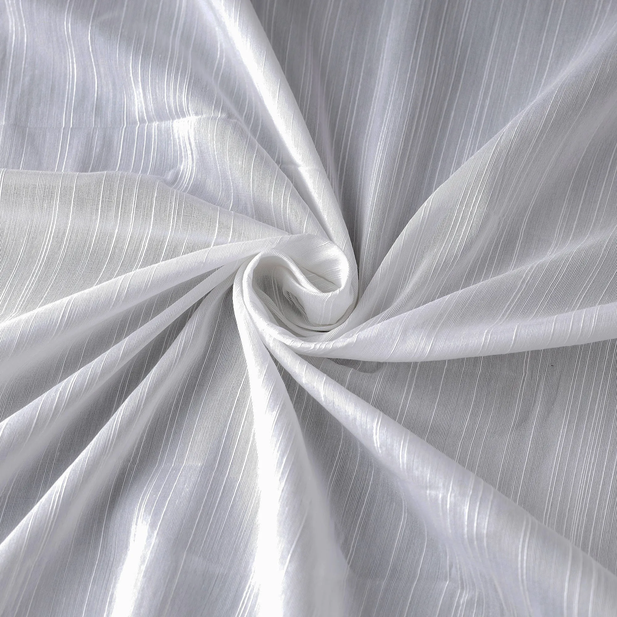 White - Plain Slub Silk Fabric 01